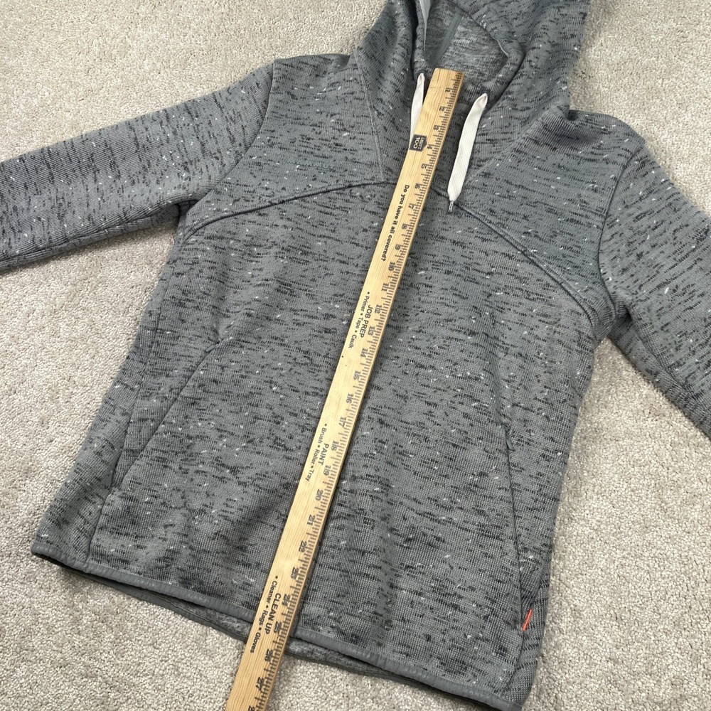 Mammut Chamuera ML Hooded Jacket Womens L Gray Knit Fleece Zip Up 1014-01370 - Picture 5 of 10